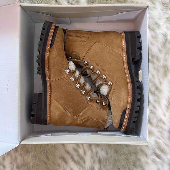Marc Fisher Izzie Genuine Shearling Lug Sole Boot - Picture 9 of 11